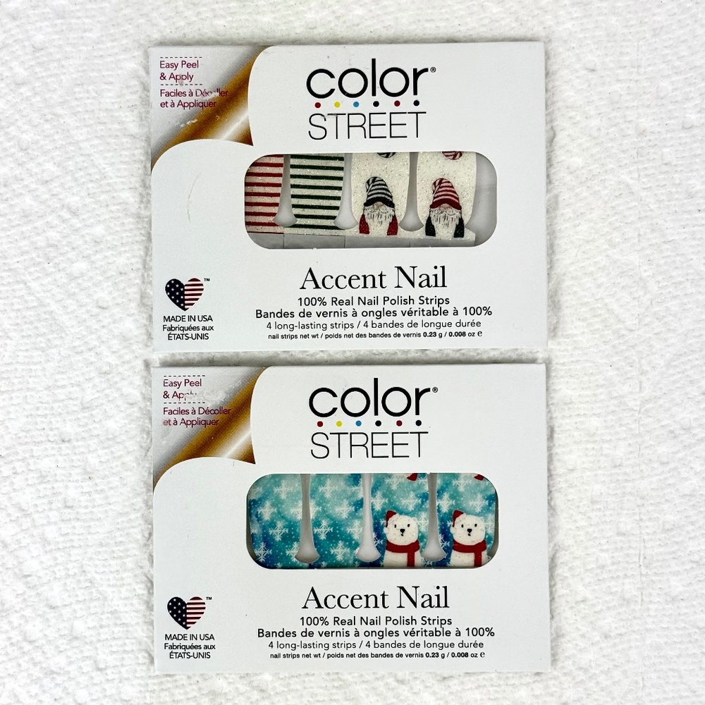 Color Street Holiday Christmas Nail Polish Strips Santa Claws PaPa Gnome
